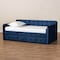 Baxton Studio Jona Blue Velvet and Button Tufted Twin Size Daybed with Trundle 169-10844 - alternate 5